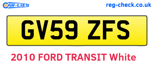 GV59ZFS are the vehicle registration plates.