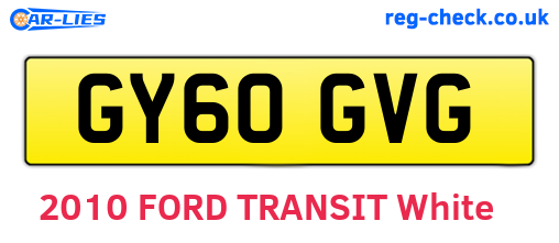 GY60GVG are the vehicle registration plates.