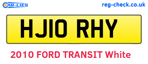 HJ10RHY are the vehicle registration plates.