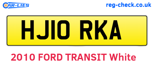 HJ10RKA are the vehicle registration plates.