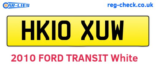 HK10XUW are the vehicle registration plates.