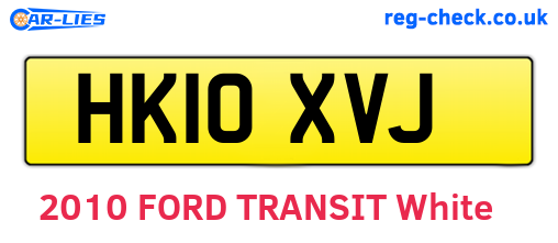 HK10XVJ are the vehicle registration plates.
