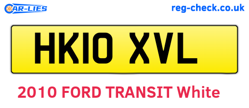 HK10XVL are the vehicle registration plates.