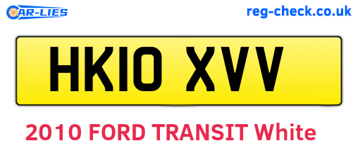 HK10XVV are the vehicle registration plates.