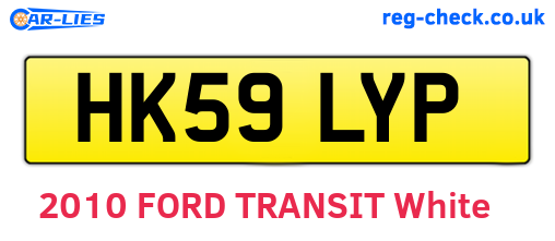 HK59LYP are the vehicle registration plates.