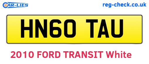 HN60TAU are the vehicle registration plates.