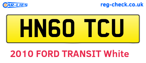HN60TCU are the vehicle registration plates.