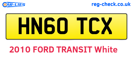 HN60TCX are the vehicle registration plates.