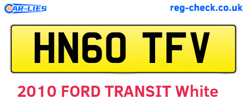 HN60TFV are the vehicle registration plates.