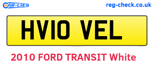 HV10VEL are the vehicle registration plates.