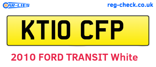 KT10CFP are the vehicle registration plates.