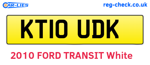KT10UDK are the vehicle registration plates.