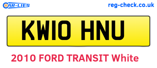 KW10HNU are the vehicle registration plates.