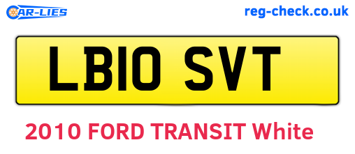 LB10SVT are the vehicle registration plates.