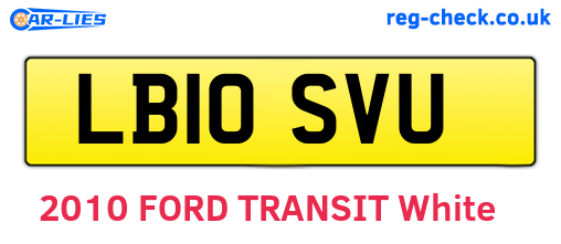 LB10SVU are the vehicle registration plates.