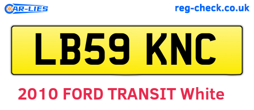 LB59KNC are the vehicle registration plates.