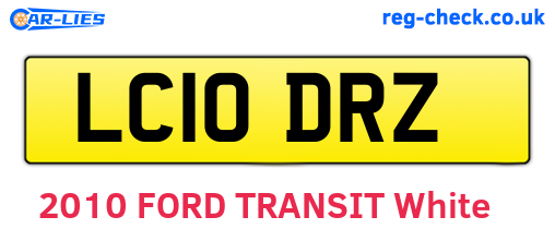 LC10DRZ are the vehicle registration plates.