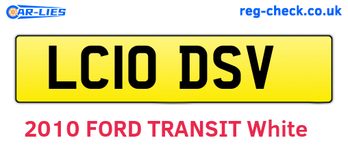 LC10DSV are the vehicle registration plates.