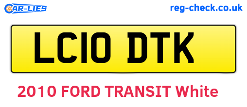 LC10DTK are the vehicle registration plates.