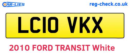 LC10VKX are the vehicle registration plates.