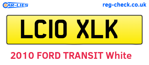 LC10XLK are the vehicle registration plates.