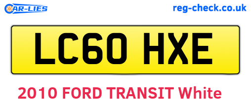 LC60HXE are the vehicle registration plates.