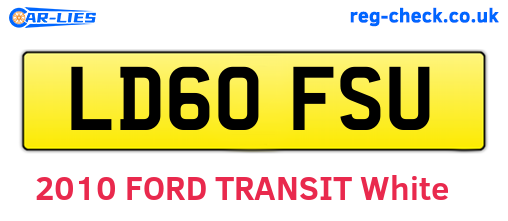LD60FSU are the vehicle registration plates.