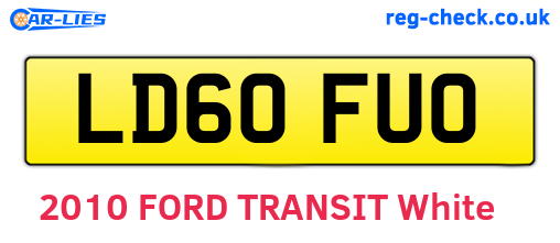 LD60FUO are the vehicle registration plates.