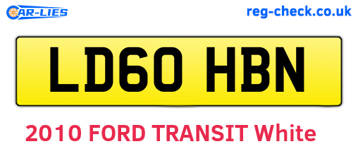 LD60HBN are the vehicle registration plates.