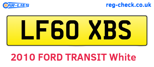 LF60XBS are the vehicle registration plates.