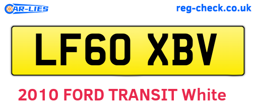 LF60XBV are the vehicle registration plates.
