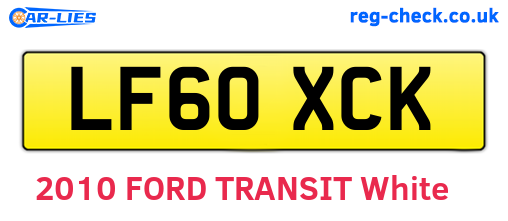 LF60XCK are the vehicle registration plates.