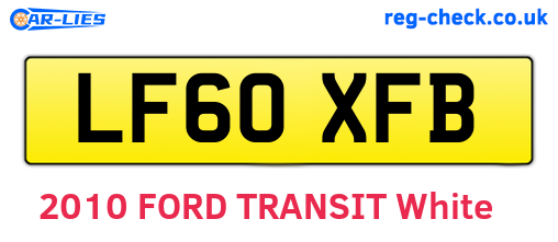 LF60XFB are the vehicle registration plates.