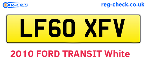 LF60XFV are the vehicle registration plates.