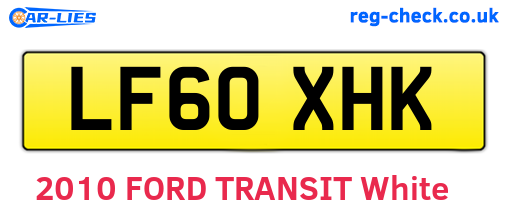 LF60XHK are the vehicle registration plates.