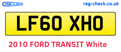 LF60XHO are the vehicle registration plates.