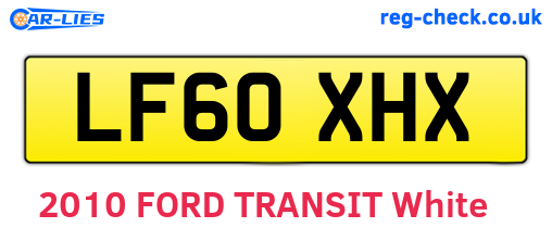 LF60XHX are the vehicle registration plates.