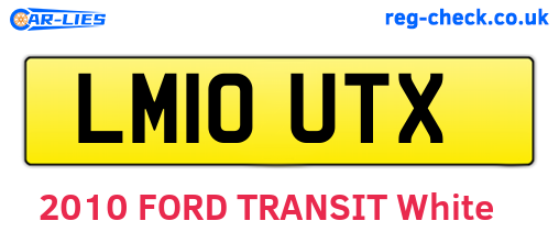 LM10UTX are the vehicle registration plates.
