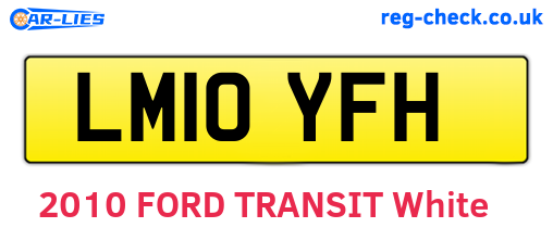 LM10YFH are the vehicle registration plates.