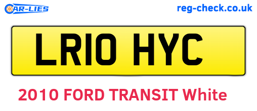 LR10HYC are the vehicle registration plates.