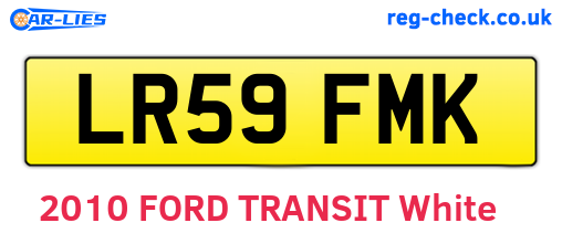 LR59FMK are the vehicle registration plates.