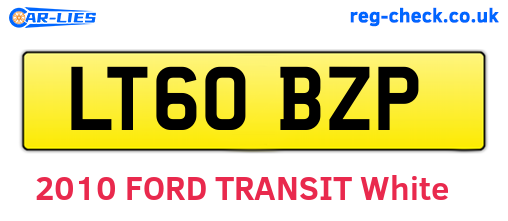 LT60BZP are the vehicle registration plates.