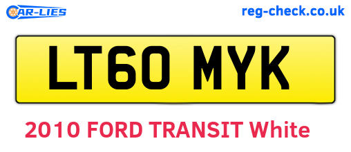 LT60MYK are the vehicle registration plates.