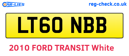 LT60NBB are the vehicle registration plates.
