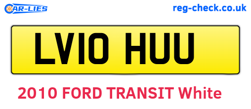 LV10HUU are the vehicle registration plates.