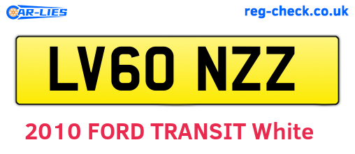 LV60NZZ are the vehicle registration plates.