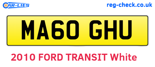 MA60GHU are the vehicle registration plates.