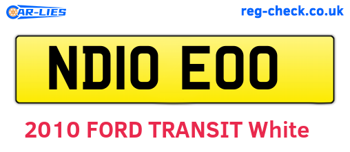 ND10EOO are the vehicle registration plates.