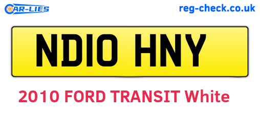 ND10HNY are the vehicle registration plates.