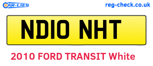 ND10NHT are the vehicle registration plates.